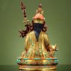 藏村彩珠镶嵌《莲花生大士》铜佛像