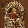 8db92c4f06aa47ffbe24ce8ab10b9271.jpeg~tplv-a9rns2rl98-image_pre_watermark_1_5b 释迦族工艺彩绘骑狮文殊菩萨佛像坐像尼泊尔进口手工铜像