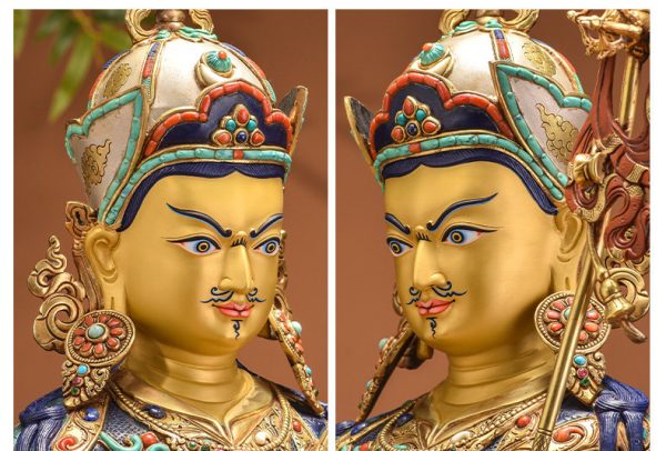 释迦族工艺纯手工彩绘莲花生大士佛像密宗莲师