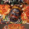 尼泊尔西藏工艺 藏传密宗彩绘六臂大黑天玛哈噶啦财神